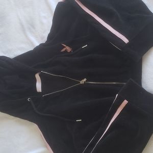 Playboy x Missguided Black Velour Hoodie